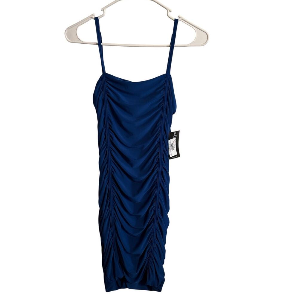 Cheryl Creations Ruched Navy Bodycon Sleeveless Amelia Dress NWT Medium